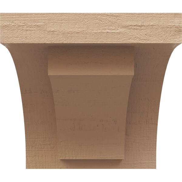 4in. W X 4in. D X 4in. H Series 1 Wide Rivera Rough Cedar Woodgrain TimberThane Corbel, Primed Tan